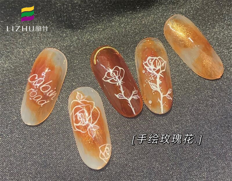 玫瑰花美甲，用作品證明廣西學(xué)美甲哪家哪家好