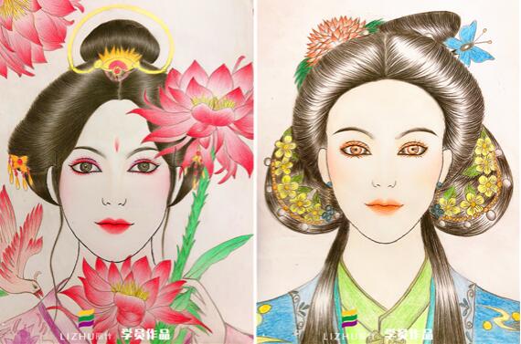 南寧專業(yè)化妝培訓學校作品：紙妝美人圖