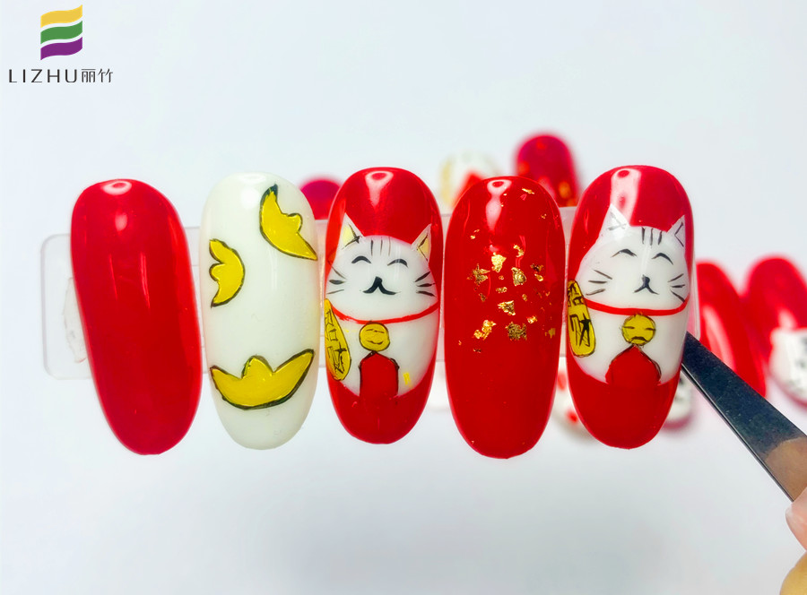 新年美甲，南寧專業(yè)美甲學(xué)校作品