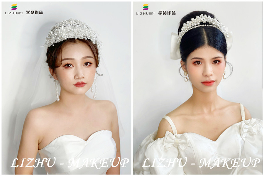 時(shí)尚新娘系列圖片，廣西南寧化妝學(xué)校新娘妝作品