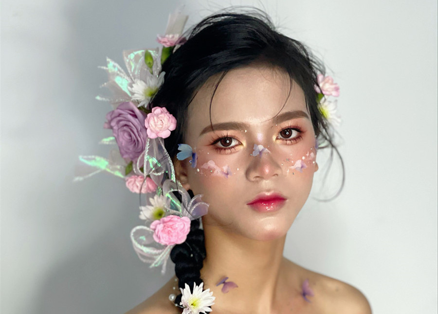 哈尼族造型，廣西影樓彩妝培訓作品欣賞