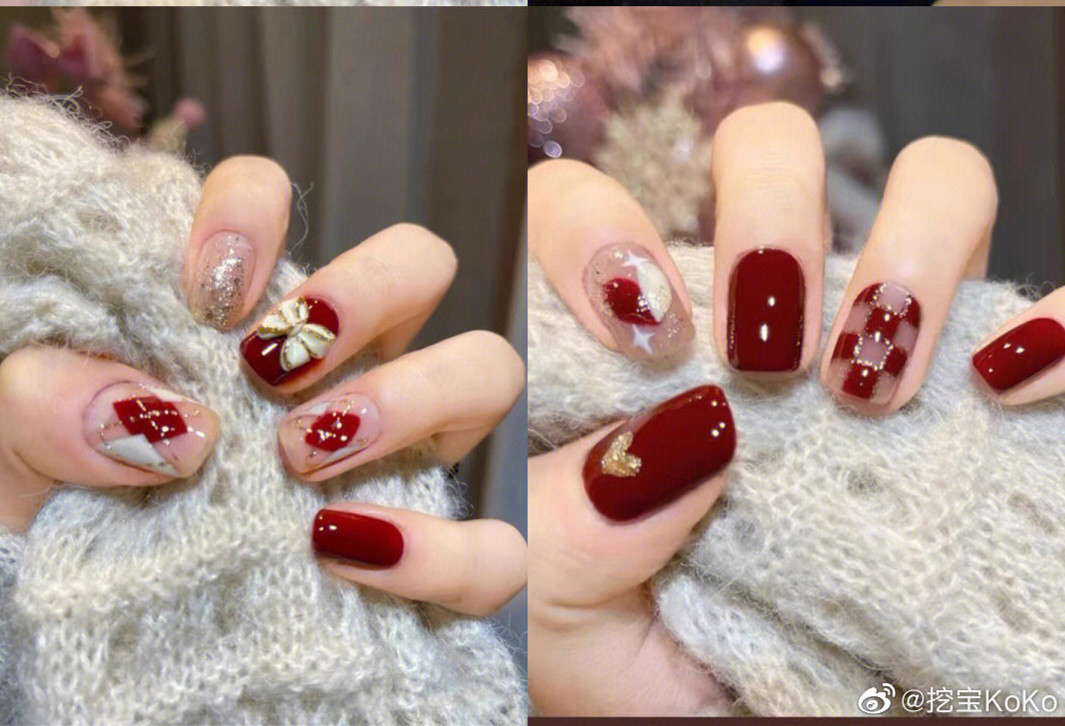 紅色美甲推薦，廣西學美甲手藝