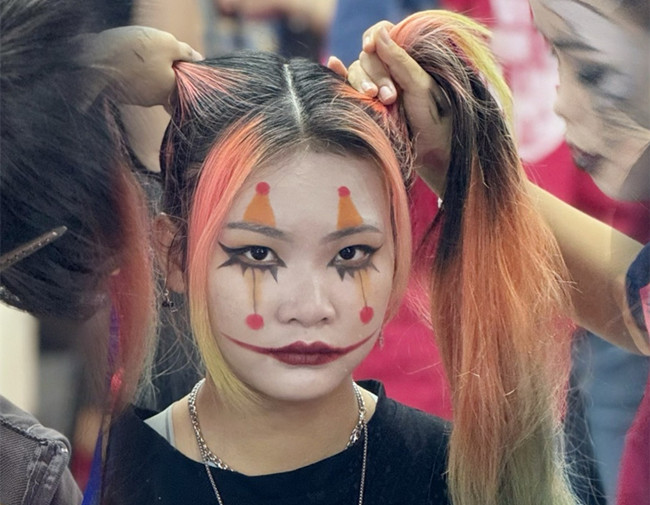 萬圣節(jié)妝容圖片，南寧化妝彩妝造型培訓學校作品