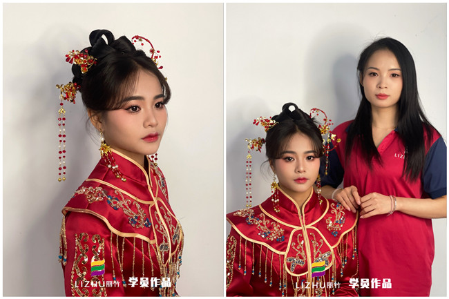 新中式新娘，實力演繹廣西學(xué)化妝去哪里？