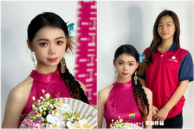 新中式晨袍造型，廣西學(xué)化妝高彩培訓(xùn)作品