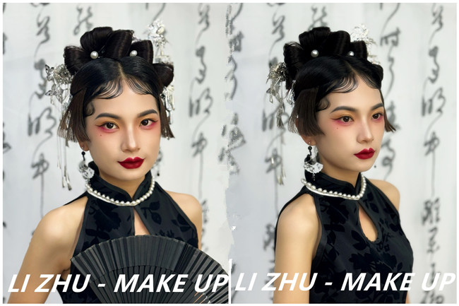 新國風(fēng)造型，南寧彩妝寫真造型學(xué)校作品