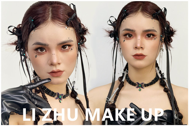 千禧風(fēng)Y2K造型，南寧個人化妝寫真學(xué)習(xí)作品