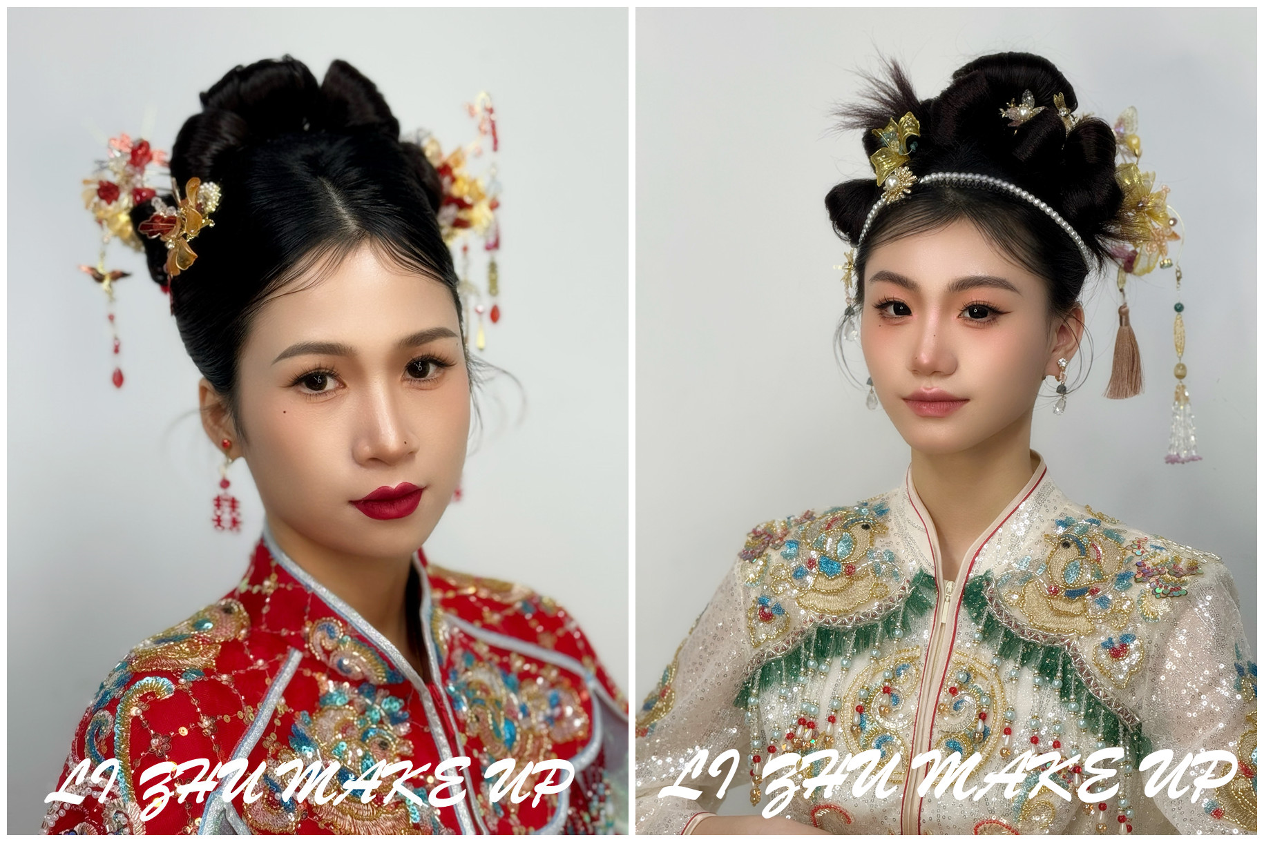中式新娘造型分享 | 南寧學(xué)化妝高彩培訓(xùn)作品