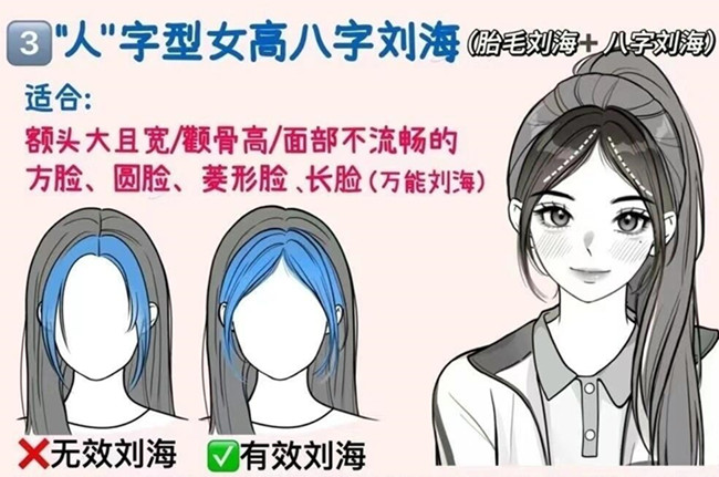 如何護(hù)理“人”字女高八字劉海教程，南寧學(xué)女發(fā)