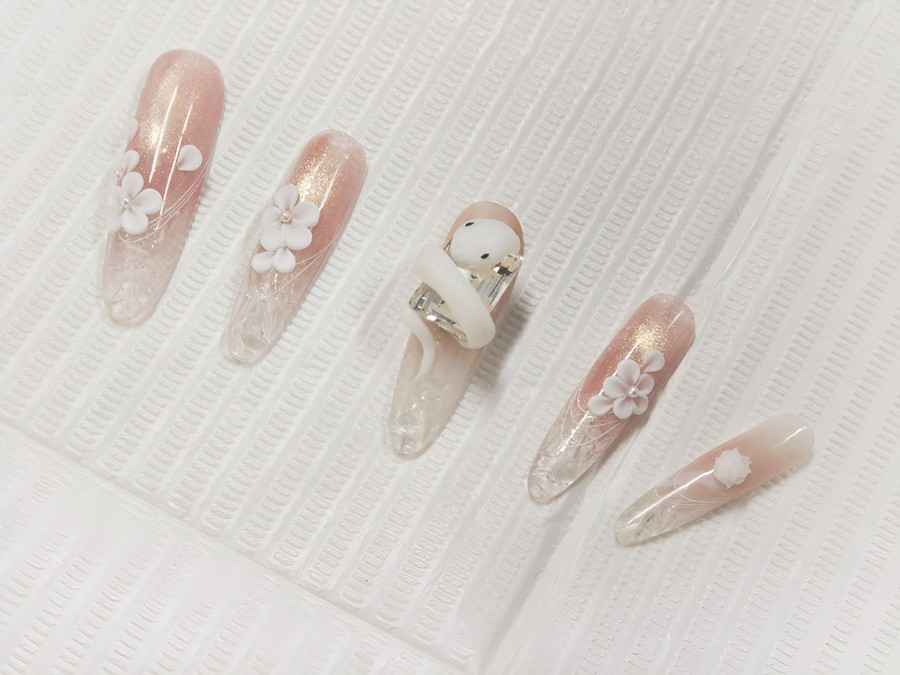 琉璃雕花美甲，廣西美甲工作室受歡迎的款式